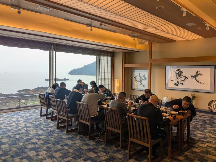 旅館での朝食